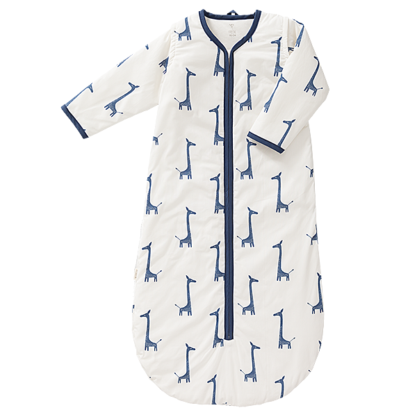 Winterslaapzak afritsbare mouw Giraf Indigo Blue