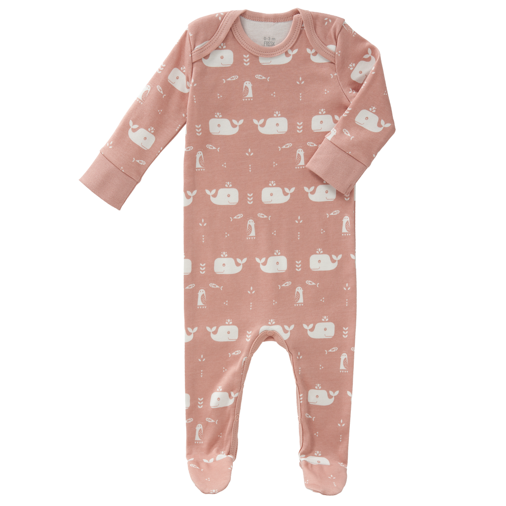 Pyjama met voet Whale Mellow Rose