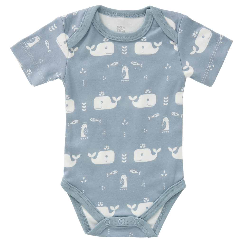 Romper korte mouw Whale Blue Fog