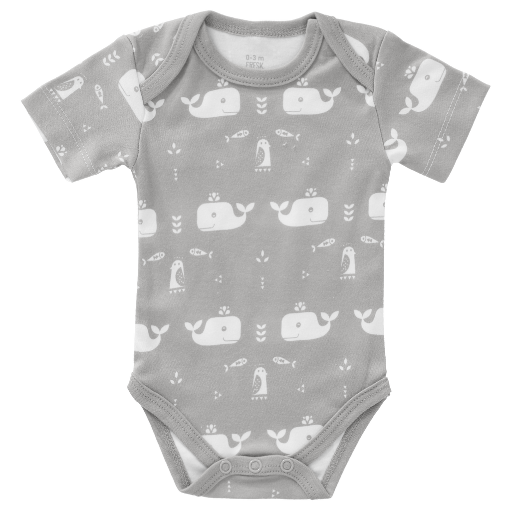 Romper korte mouw Whale Dawn Grey