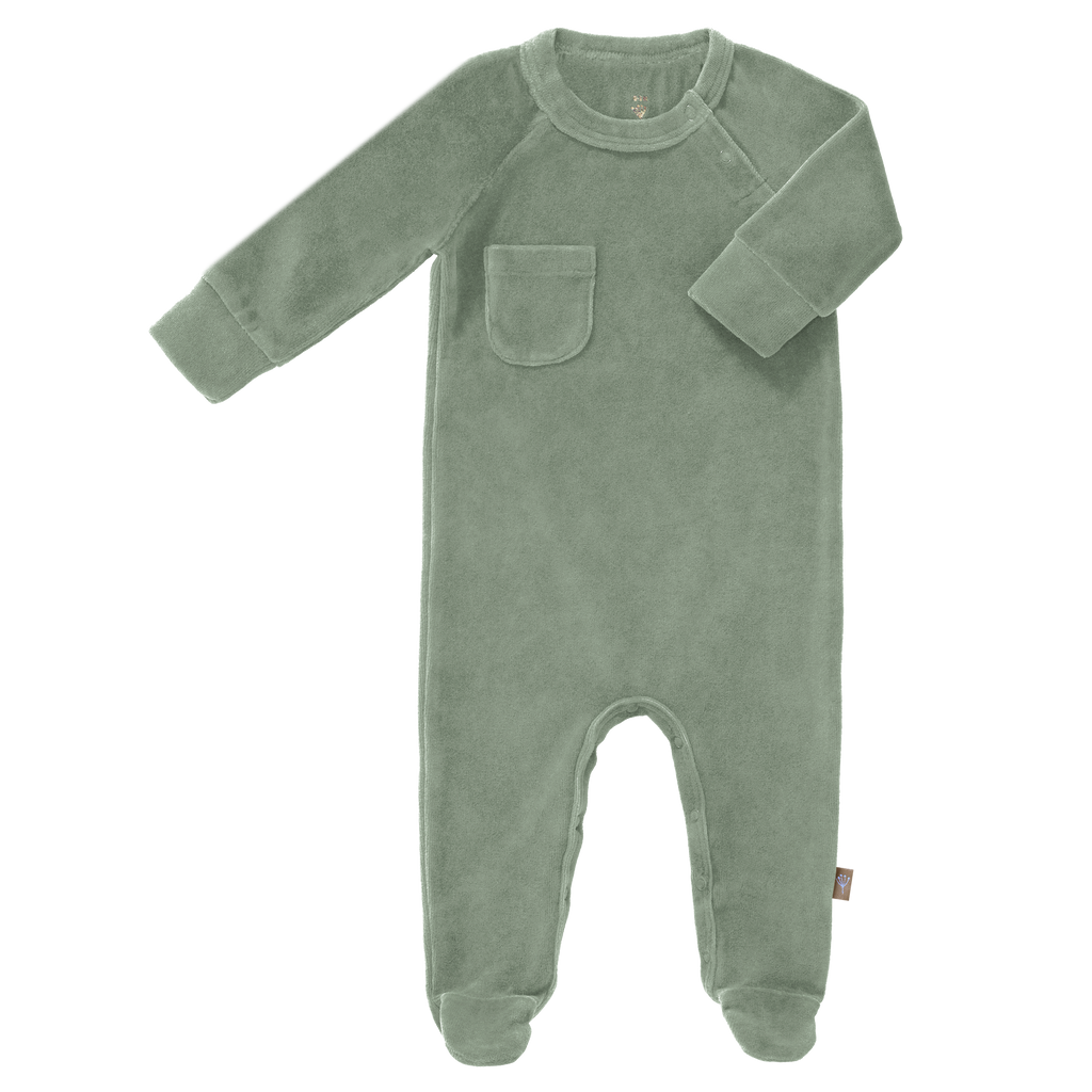Pyjama met voet Forest Green Velours