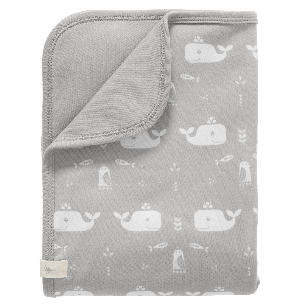 Babydeken Whale Dawn Grey