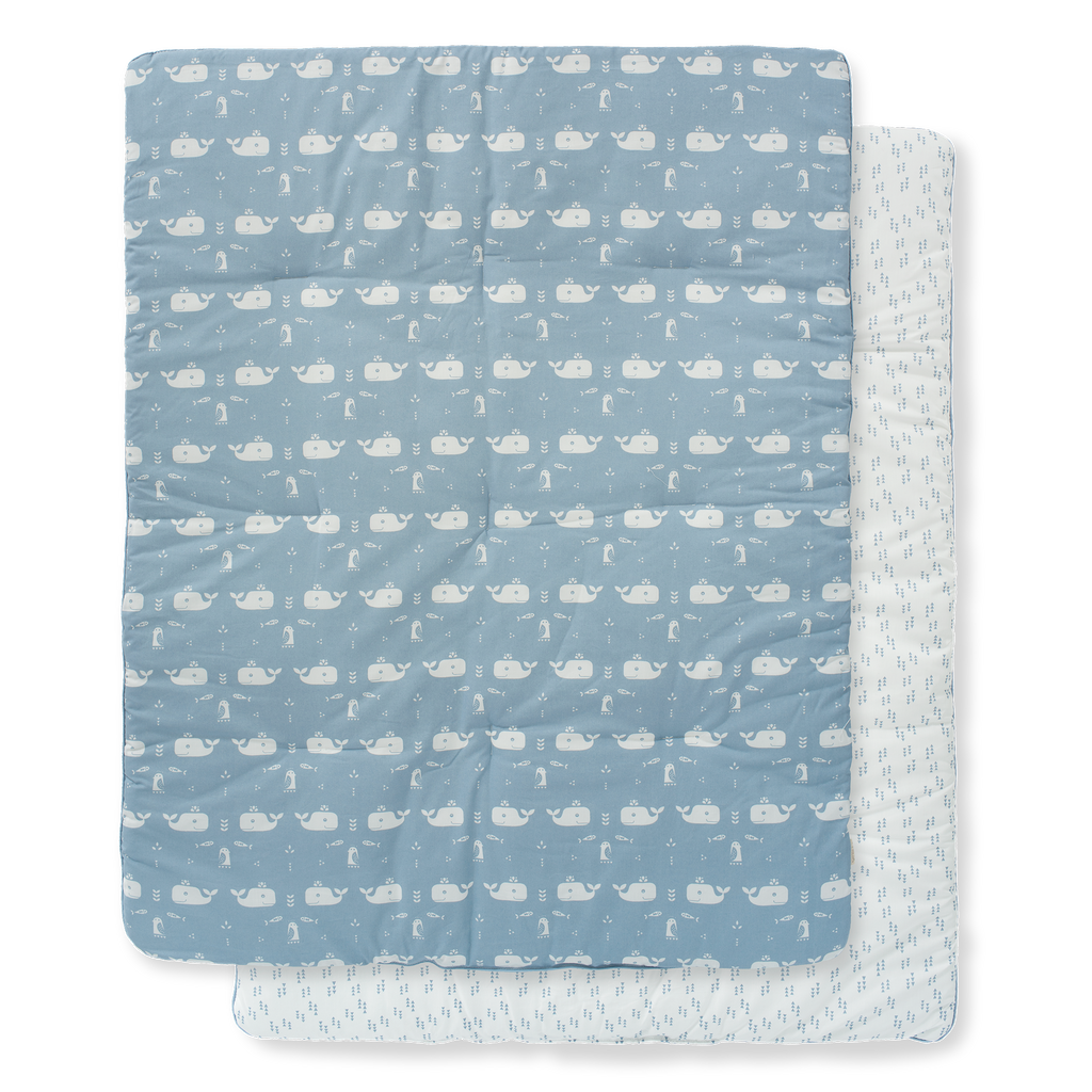 Boxkleed Whale Blue Fog