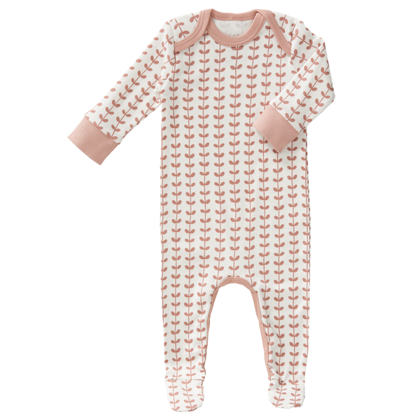 Pyjama met voet Leaves mellow rose