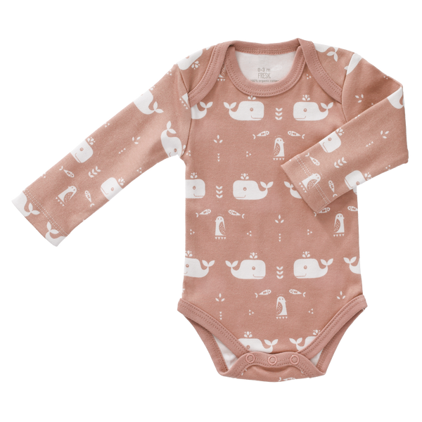 Romper lange mouw Whale Mellow Rose