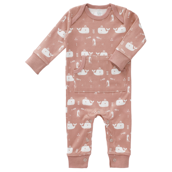 Pyjama zonder voet Whale Mellow Rose