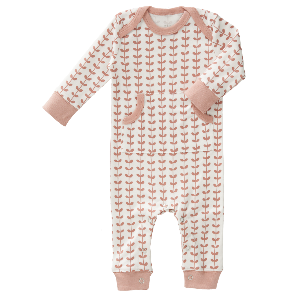 Pyjama zonder voet Leaves mellow rose